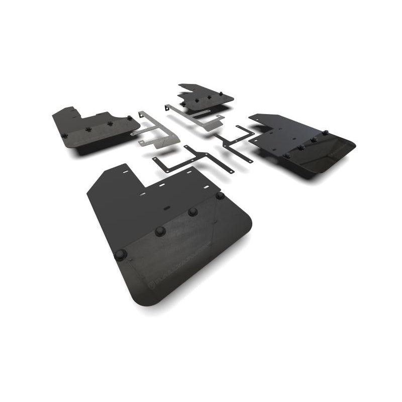 Rally Armor 19-23 Jeep JT Gladiator Mojave/Rubicon Black Mud Flap w/ Metallic Black Logo