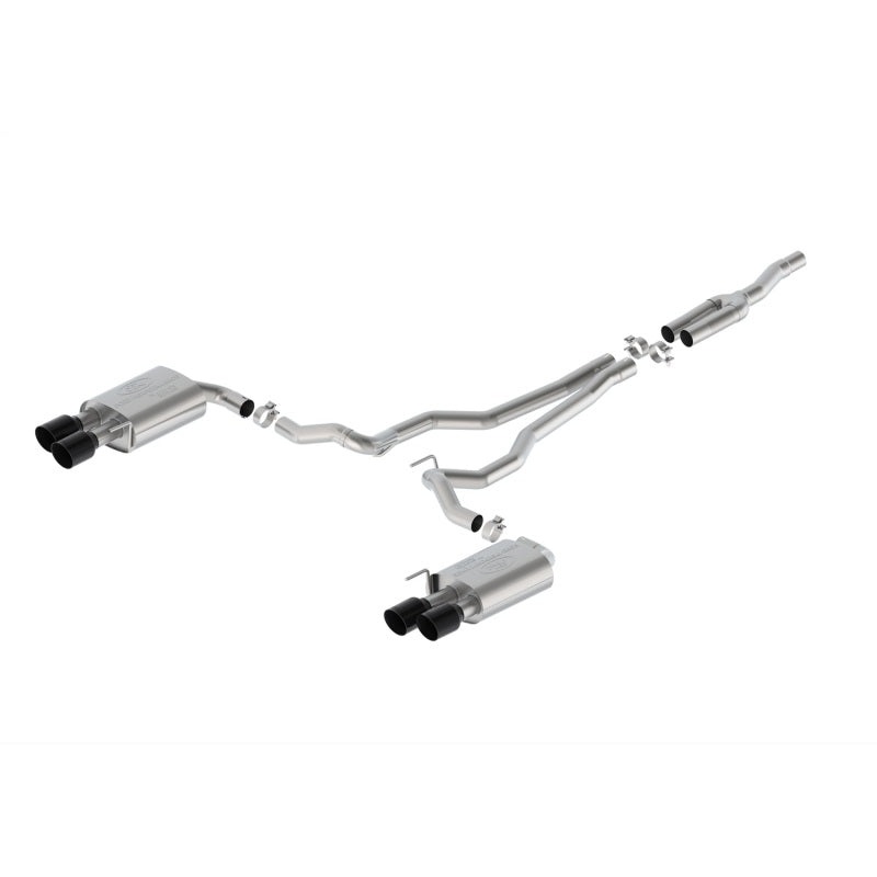 Ford Racing 2024 Mustang 2.3L Touring Non-Active Cat-Back Exhaust w/GT Valance – Black Tip