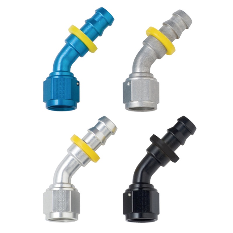 Fragola -10AN Push-Lite End 45 Degree – Blue