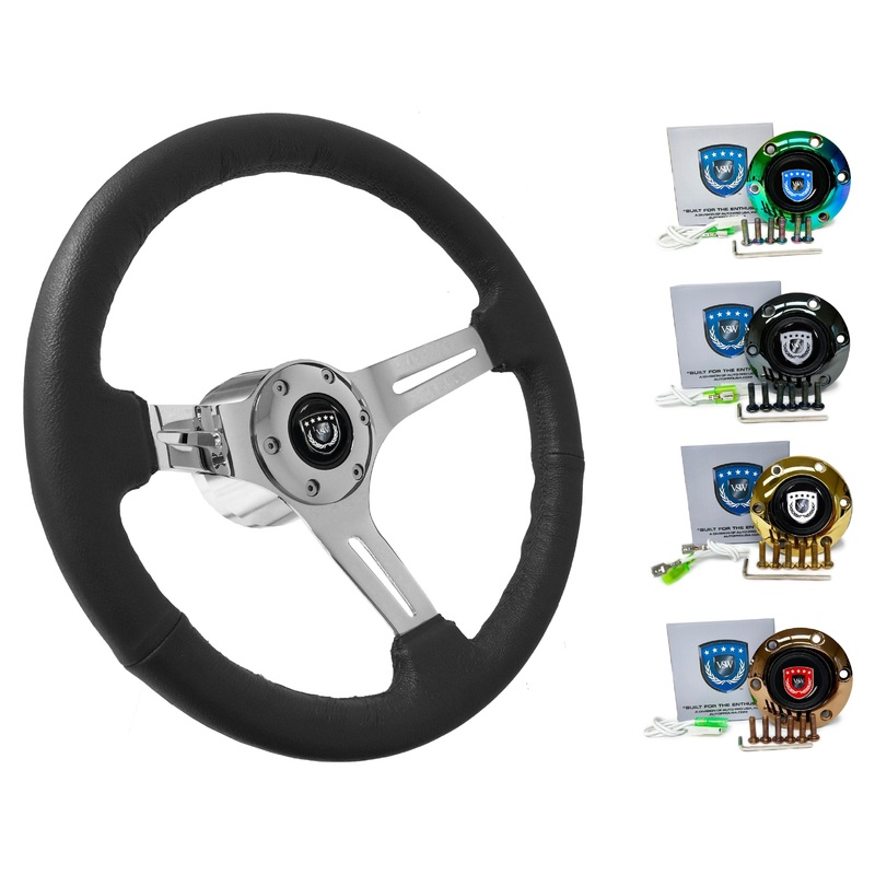 Lamborghini Gallardo Steering Wheel Kit | Black Leather | ST3012BLK