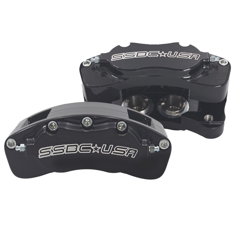 American Made B4-Brawler LT Direct Fit 4-Piston Billet Aluminum Rear Caliper Upgrade Kit. Black A415-31BLK