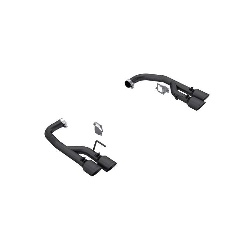 MBRP 2024 Ford Mustang GT 5.0L 2.5in Dual Rear Axle-Black Tips – Black-Coated Aluminized Steel