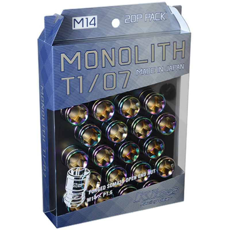 Project Kics 14 x 1.5 Neochrome T1/07 Monolith Lug Nuts – 20 Pcs | WMN04N