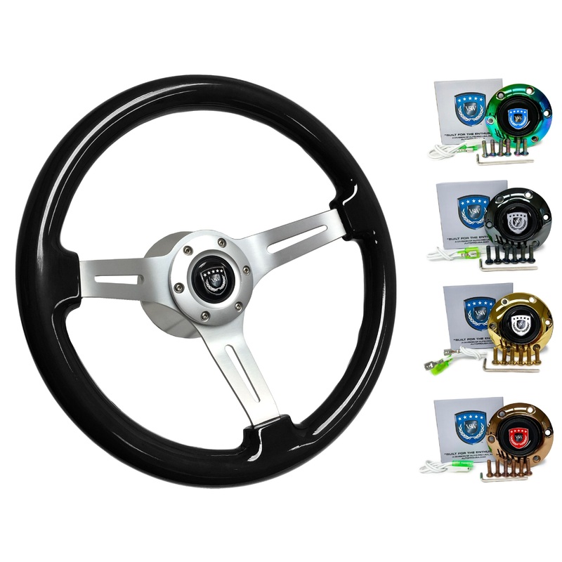 1998+ Volkswagen Beetle Steering Wheel Kit | Black Ash Wood | ST3074