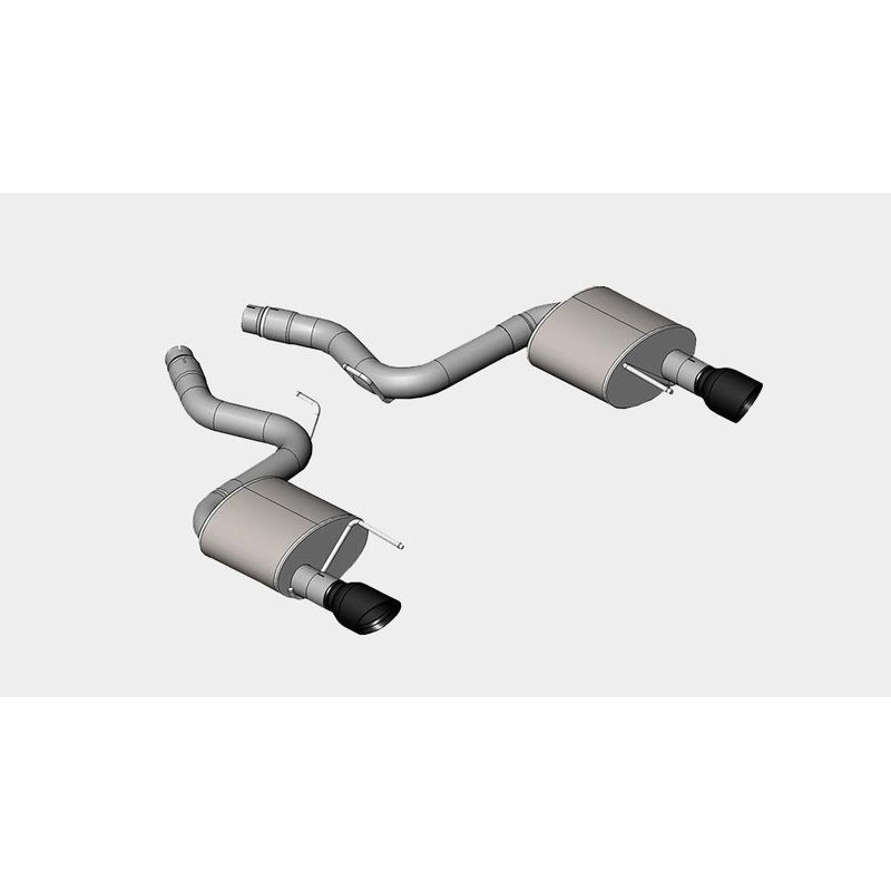 2015 Ford Mustang GT 5.0 3″ Axle Back Exhaust, Black Dual 4.5″ Tips by Corsa (14326BLK)
