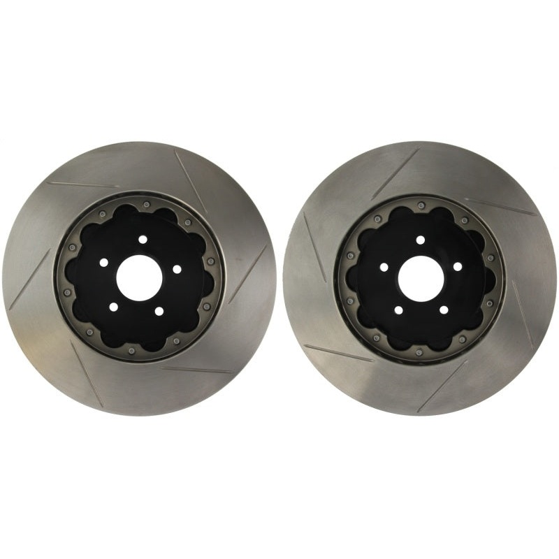StopTech 08-13 BMW M3 360mm x 30mm AeroRotor Drilled Zinc Front Rotor Pair