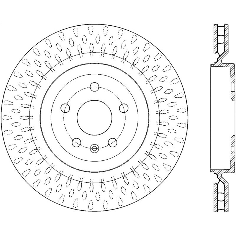 StopTech 09-16 Cadillac CTS SportStop Cryo Slotted & Drilled Rear Right Rotor