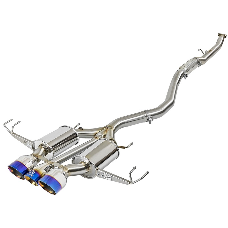 Takeda 3″ 304 Stainless Steel Cat-Back Exhaust System 2017-2021 Honda Civic Type R (w/ Blue Flame Tips)