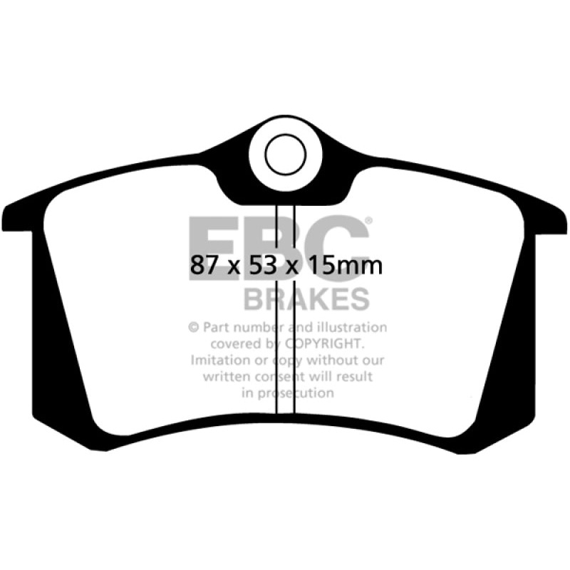 EBC 10-13 Audi A3 2.0 TD Yellowstuff Rear Brake Pads