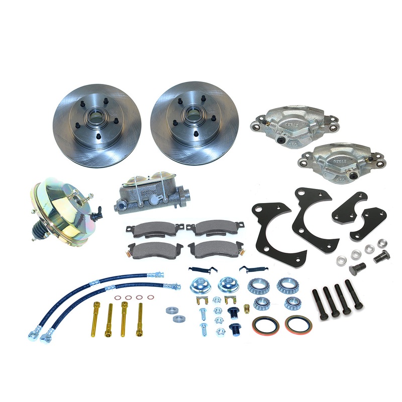New Direct Fit Front Drum to Disc Brake Conversion Kit W/Rotors. A129-4