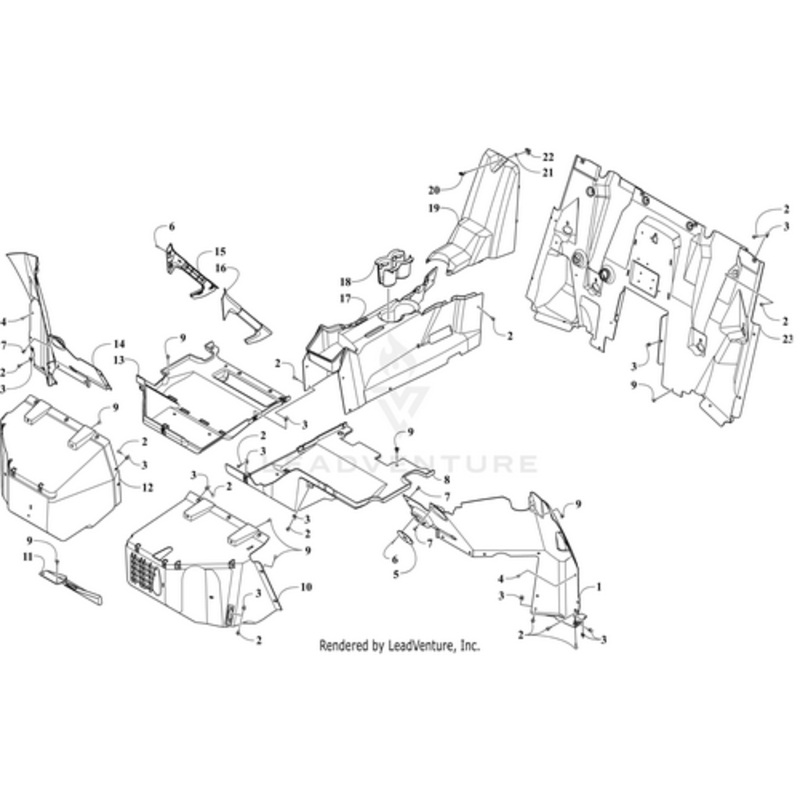 Splash Panel-Front-Lower-Right (Xx Rg) by Arctic Cat