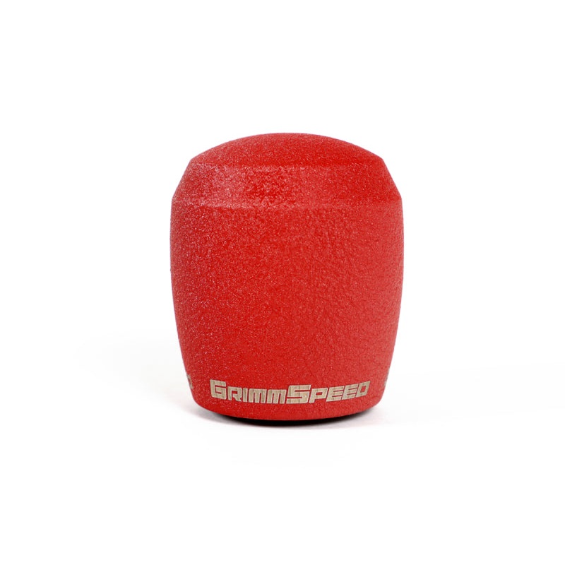 GrimmSpeed Stubby Shift Knob Stainless Steel Red – M12x1.25