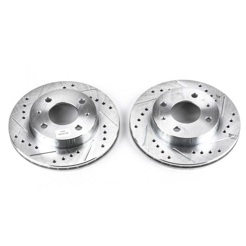 Power Stop 95-98 Nissan 200SX Front Evolution Drilled & Slotted Rotors – Pair