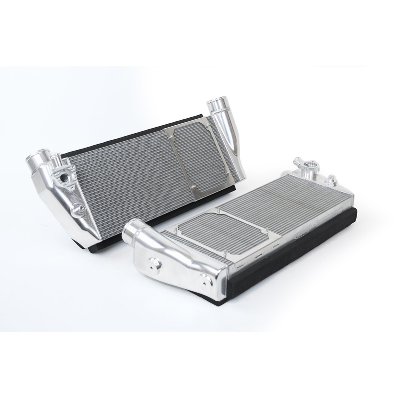 CSFs New Ferrari 488/Pista/F8 High Performance Intercoolers – Raw Billet Aluminum Finish