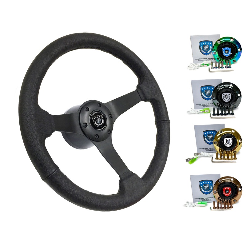 1985-88 BMW M5 Steering Wheel Kit | Black Leather | ST3160BLK