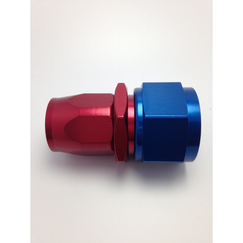 Fragola -12AN Fem. Nut x -16AN Hose Expanding Hose End – Blue/Red
