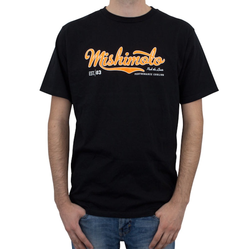 Mishimoto Mens Athletic Script Black T-Shirt – XXX Large