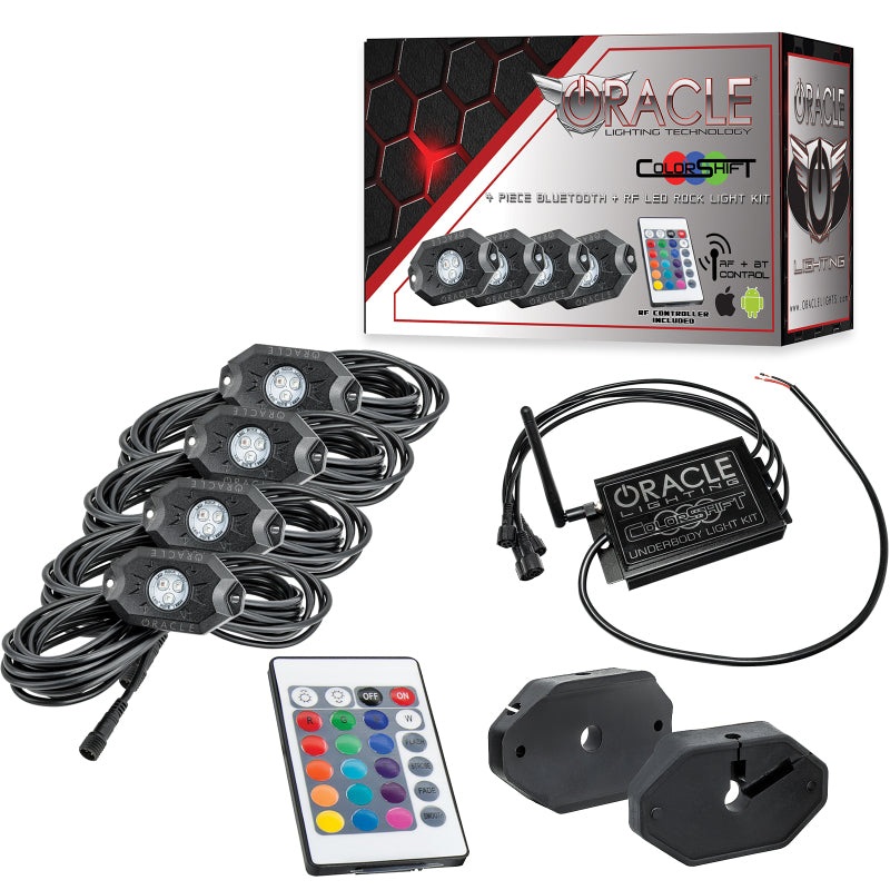 Oracle Bluetooth + RF Underbody Rock Light Kit – 4 PCS – ColorSHIFT