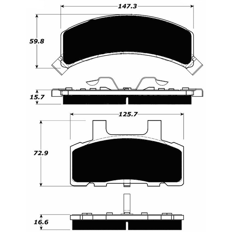 Porterfield Brake Pads for 1989 CHEVROLET C1500 2WD Std Cab Std Ch