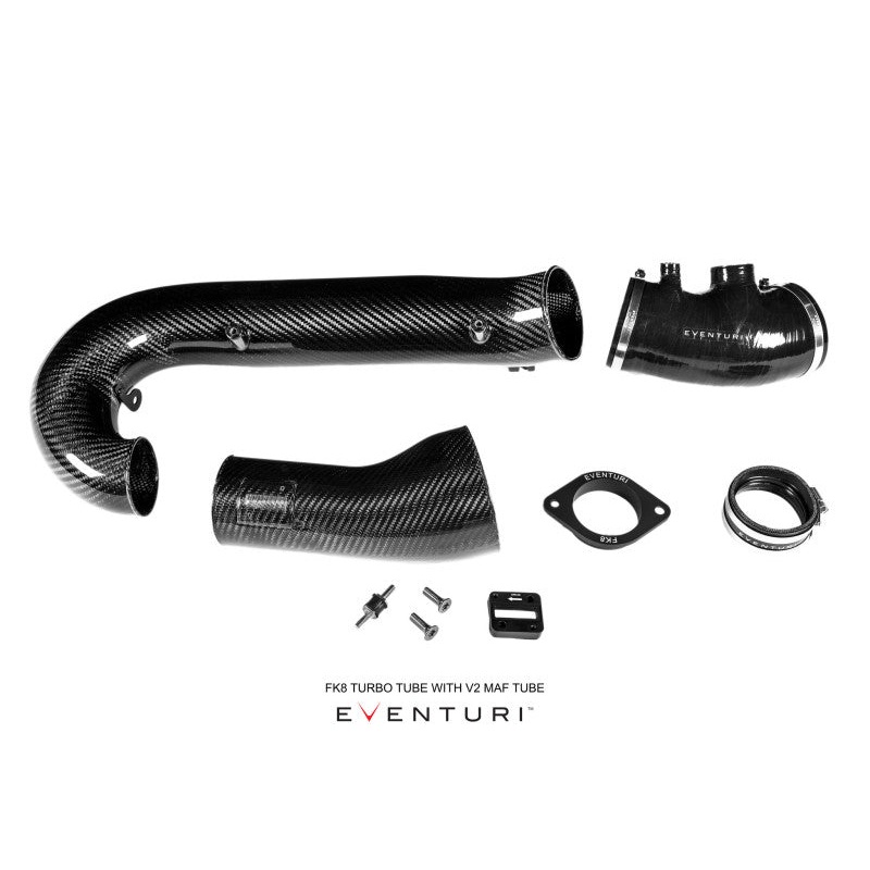 Eventuri Honda FK8 Civic Type R – Black Carbon Charge-Pipe and V2 MAF