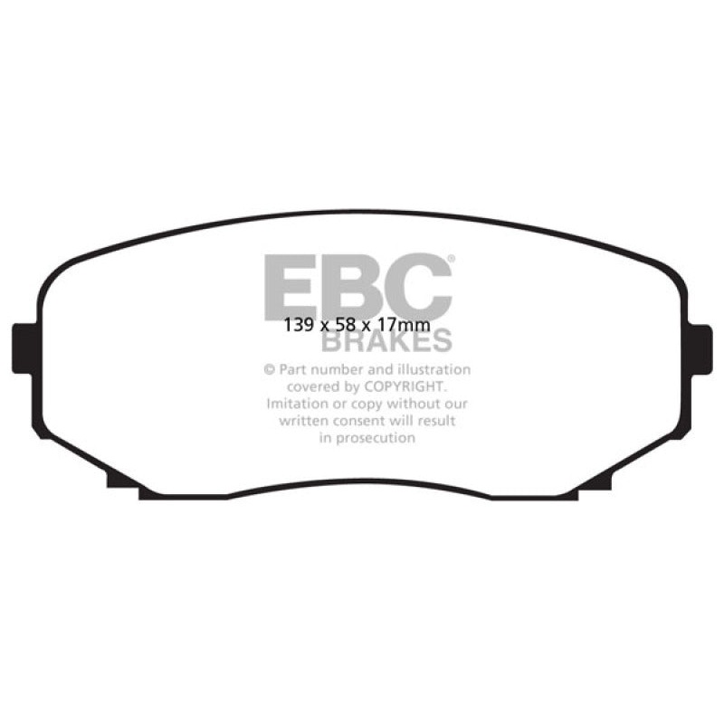 EBC 11-14 Ford Edge 2.0 Turbo Extra Duty Front Brake Pads