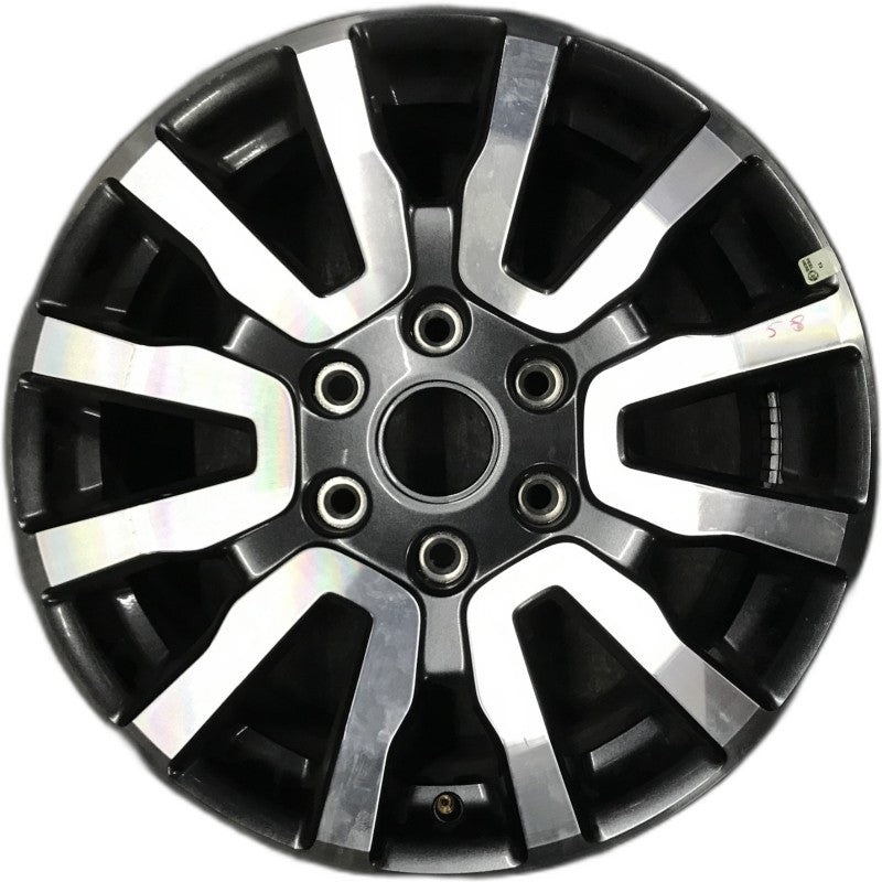 18″ RANGER 19 18×8 aluminum 6 spoke machined face with pockets center in gray V spoke Original OEM Wheel Rim