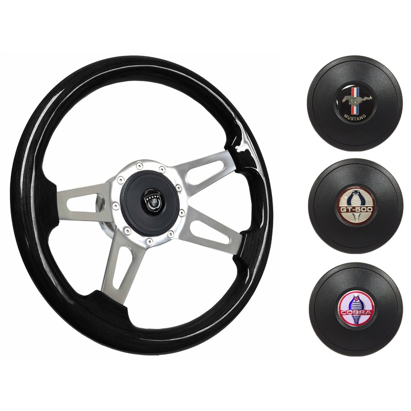 1984-04 Ford Mustang Steering Wheel Kit | Black Ash Wood | ST3079