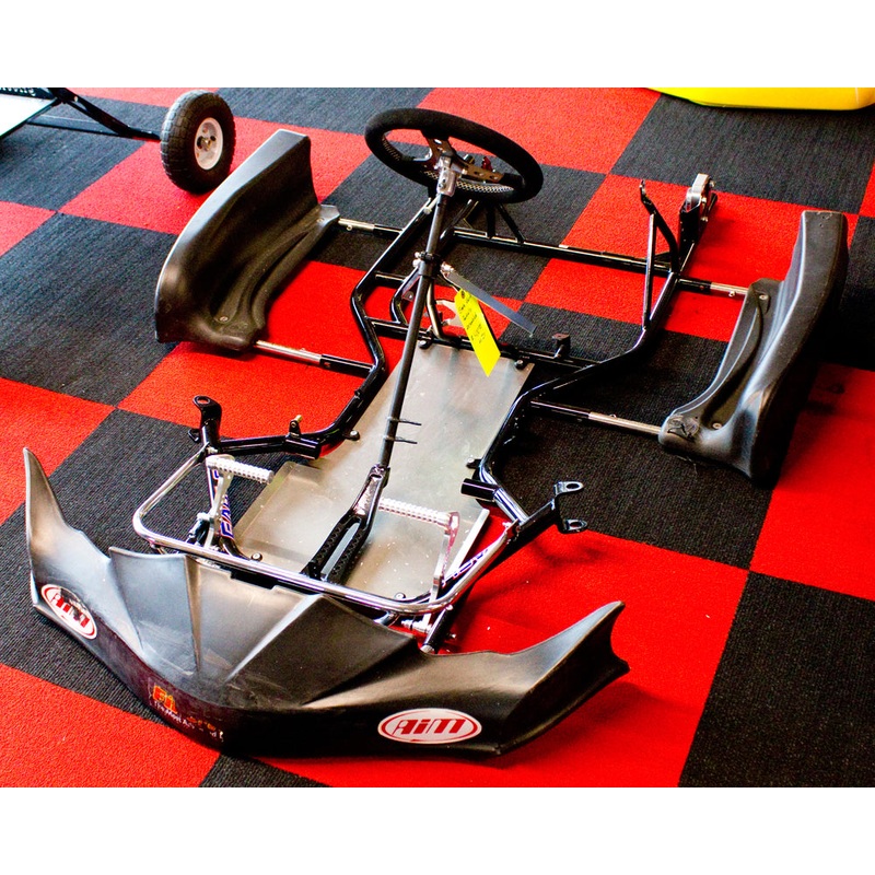 New Eagle Kart Frame with New & Used Parts, Black Paint