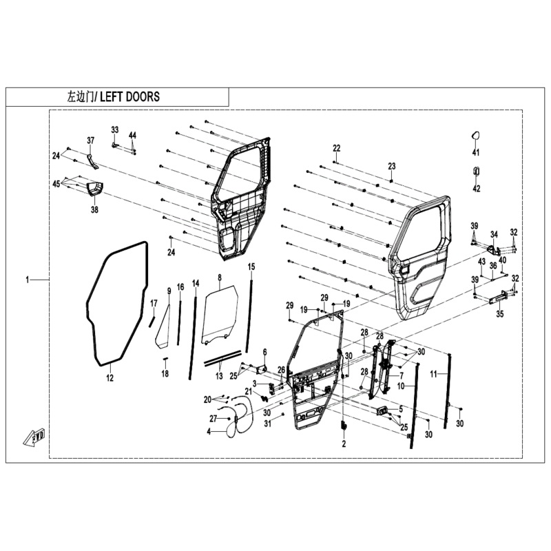 Front Window Lifter LH by CF Moto