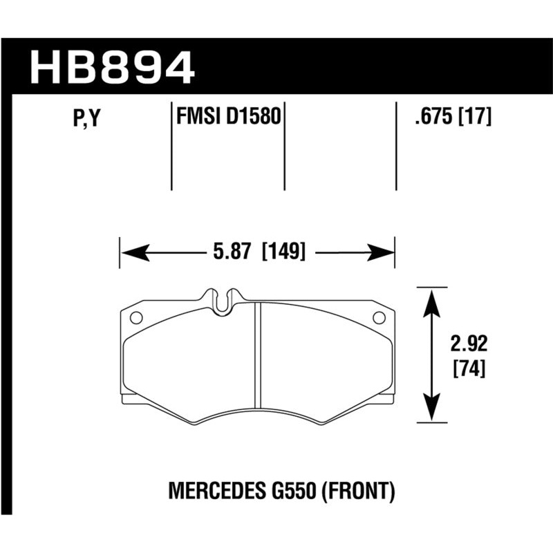 Hawk Performance Hawk 09-17 Mercedes-Benz G550 Super Duty Street Front Brake Pads