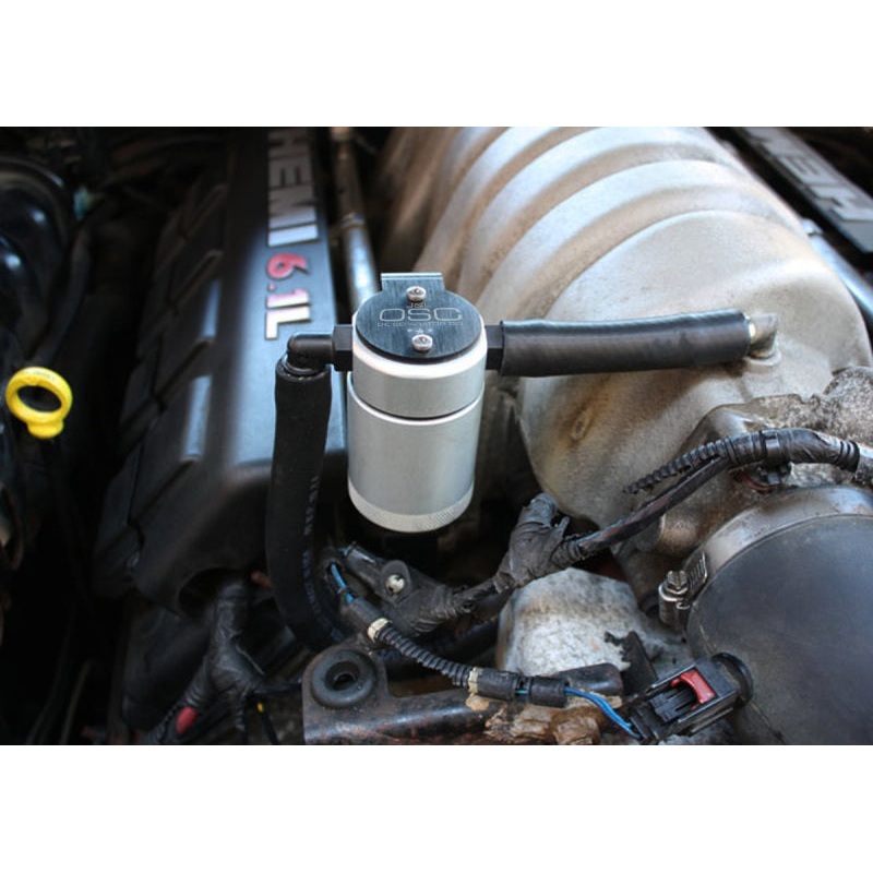 J&L 05-10 Dodge Charger 6.1L Hemi Passenger Side Oil Separator 3.0 – Black Anodized