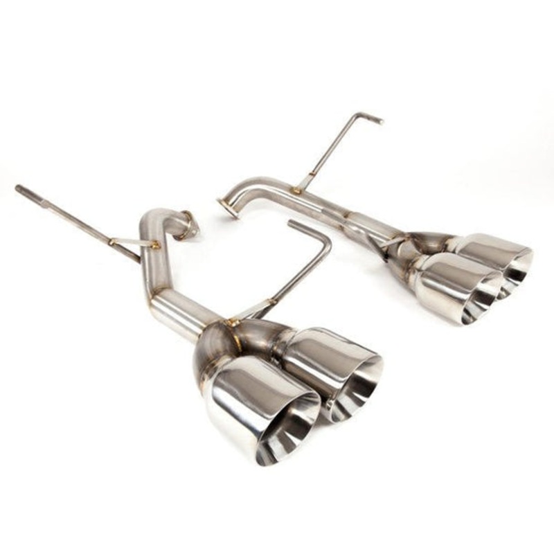 Nameless Performance [15-21 WRX, 15-18 STI] Axle Back 4″ Double Wall Polished Tips and No Muffler | SUAB15WRX-0MU-40SDW