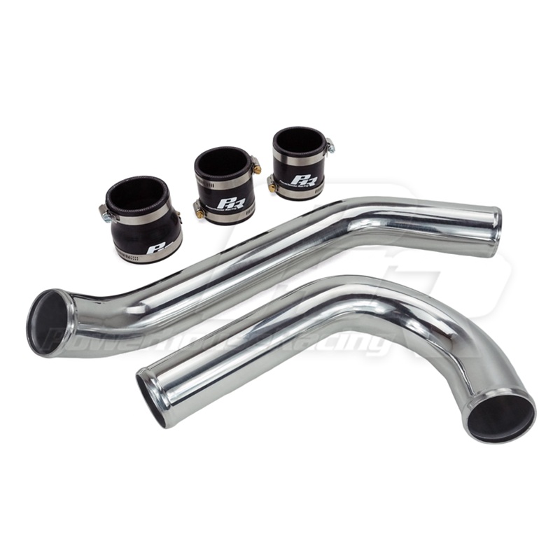 PowerHouse Racing (PHR) 2.5″ Street Torque Hot Side (Drop Down) Intercooler Pipe Kit for Straight Entry Intercooler- Matte black powder coat