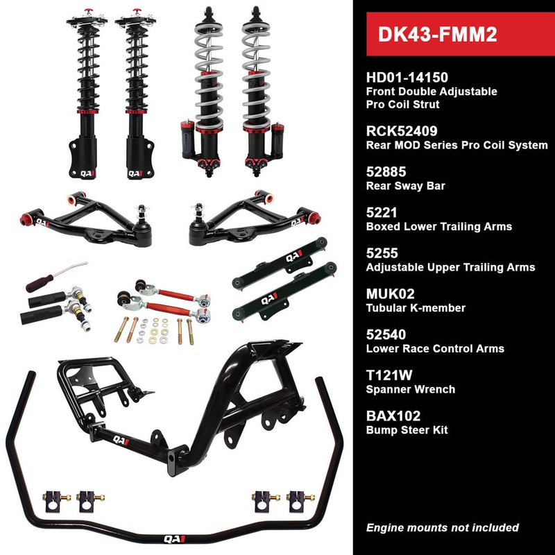 QA1 DK43-FMM2 DK43-FMM2 Level 3 Full Vehicle Drag Kit 87-89 Mustang W/ Shocks