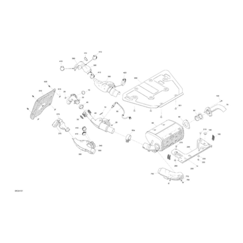 Upper Rear Heat Shield by Can-Am