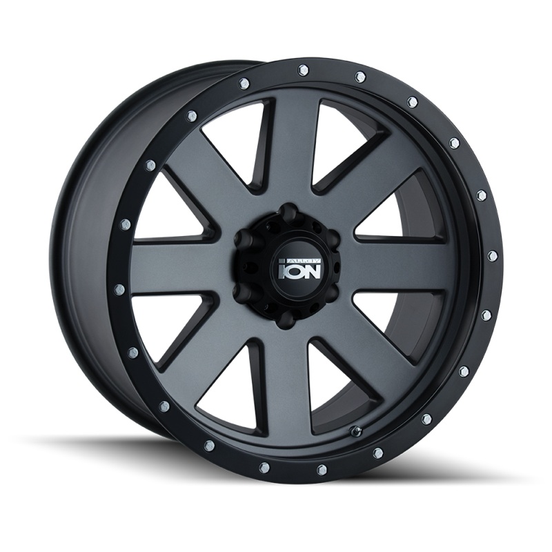 ION Type 134 17×8.5 / 5×114.3 BP / -6mm Offset / 72.6mm Hub Matte Gunmetal/Black Beadlock Wheel