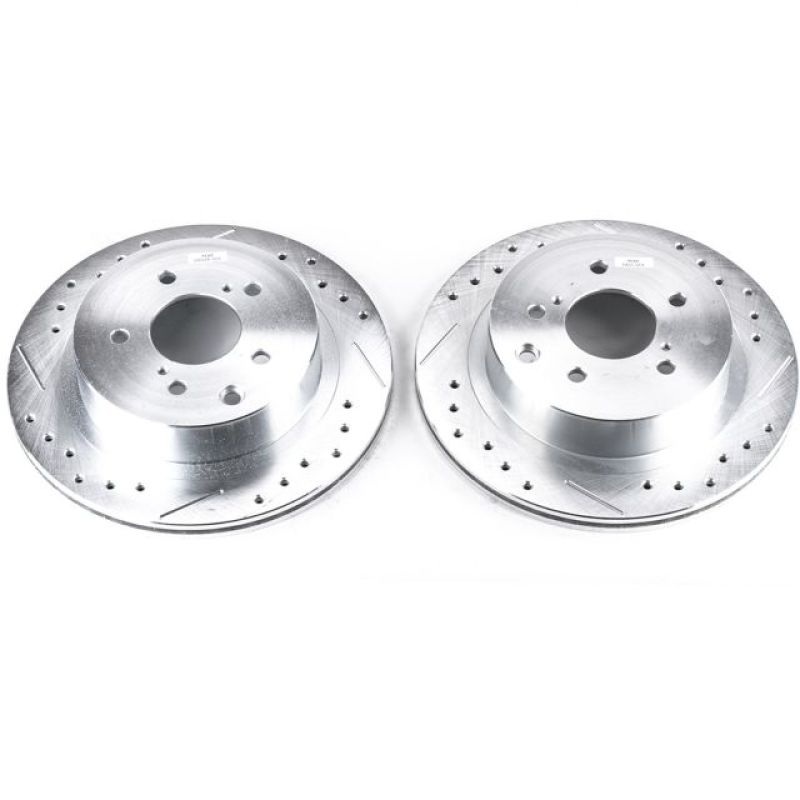 Power Stop 89-96 Nissan 300ZX Rear Evolution Drilled & Slotted Rotors – Pair