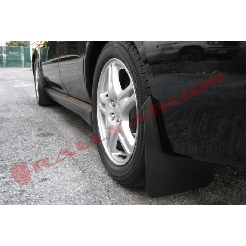 Rally Armor Basic Mud Flaps Black Logo WRX 2002-2007 / STi 2002-2007 | MF1-BAS-BLK