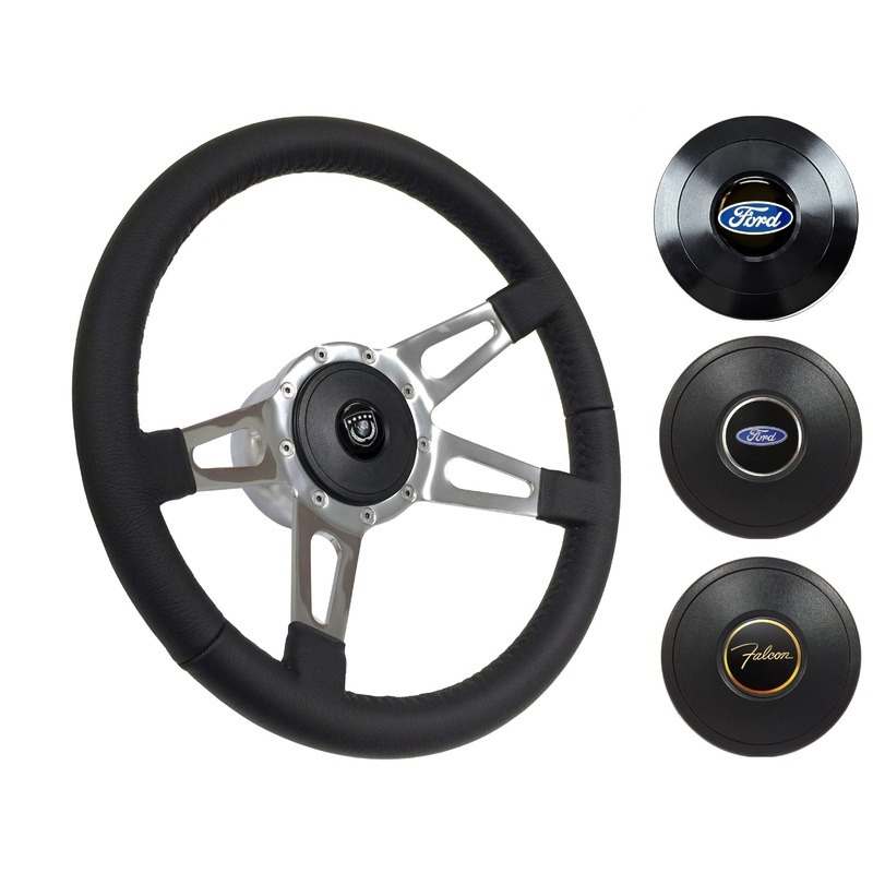 1965-69 Ford Falcon Steering Wheel Kit | Black Leather | ST3070