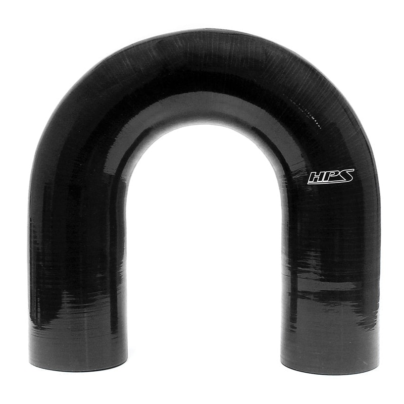 HPS 2-3/4″ 4-ply Reinforced Silicone 180 Degree U Elbow Coupler Hose | Universal (HTSEC180-275-BLK)
