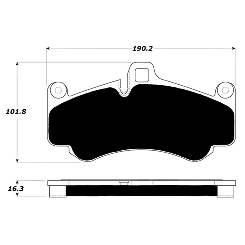 Porterfield Brake Pads for 2009 PORSCHE 911 Turbo w/Iron Discs