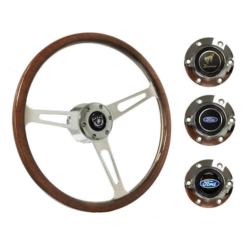 1978-91 Ford Bronco Steering Wheel Kit | Deluxe Walnut Wood | ST3554