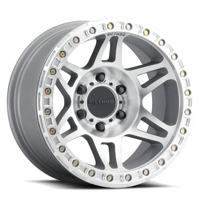 Method Race Wheels MR106 Beadlock 17″ 8×165.1 Machined Clear Coat w/ Zinc Hardware Kit