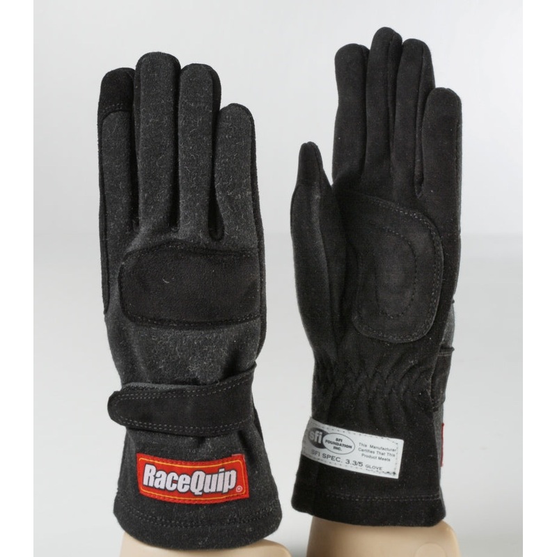 RaceQuip Black 2-Layer SFI-5 Glove Kid – XXS K6