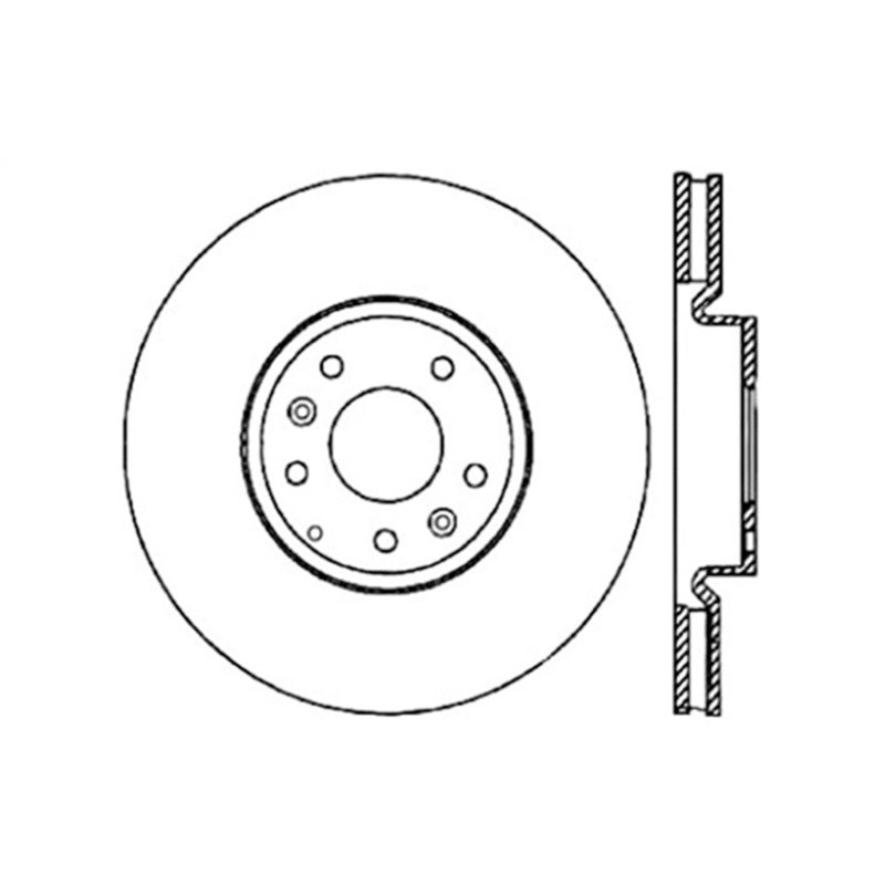 StopTech 04-09 Mazda RX-8 Slotted & Drilled Right Front Rotor