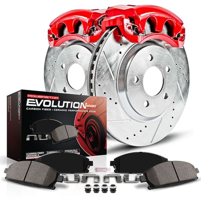 Power Stop Front & Rear Z23 Evolution Kit w/Calipers | 2014-2015 Infiniti Q60 (KC9062)