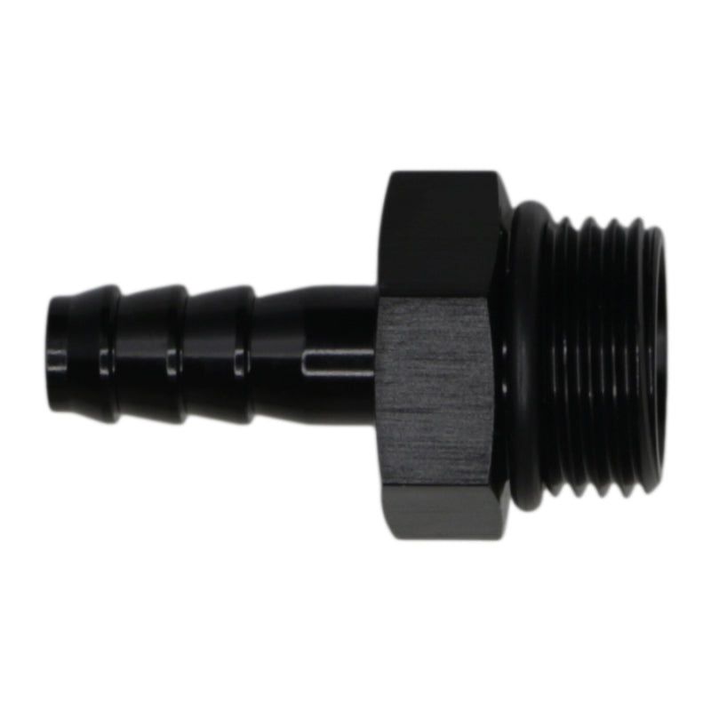 DeatschWerks 8AN ORB Male to 5/16in Male Triple Barb Fitting (Incl O-Ring) – Anodized Matte Black