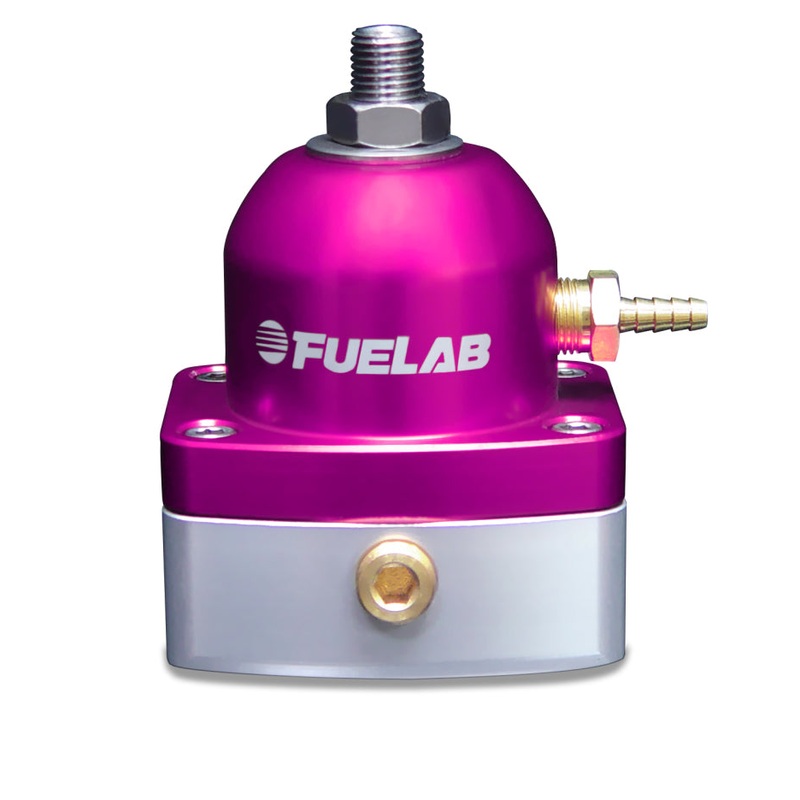 Fuelab 545 TBI Adjustable Mini FPR In-Line 10-25 PSI (1) -6AN In (1) -6AN Return – Purple