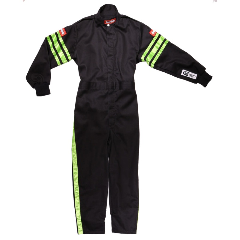 RaceQuip Green Trim SFI-1 JR. Suit – KXXL