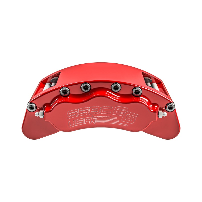American Made B6-Brawler Rear Caliper Assembly W/Pads. Red CPA-22404R
